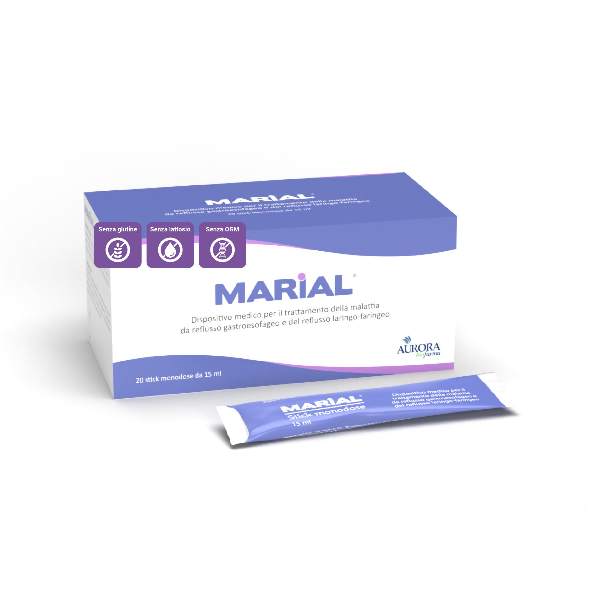 Marial Stick Antiacido per Reflusso Gastroesofageo e Laringofaringeo Per Adulti