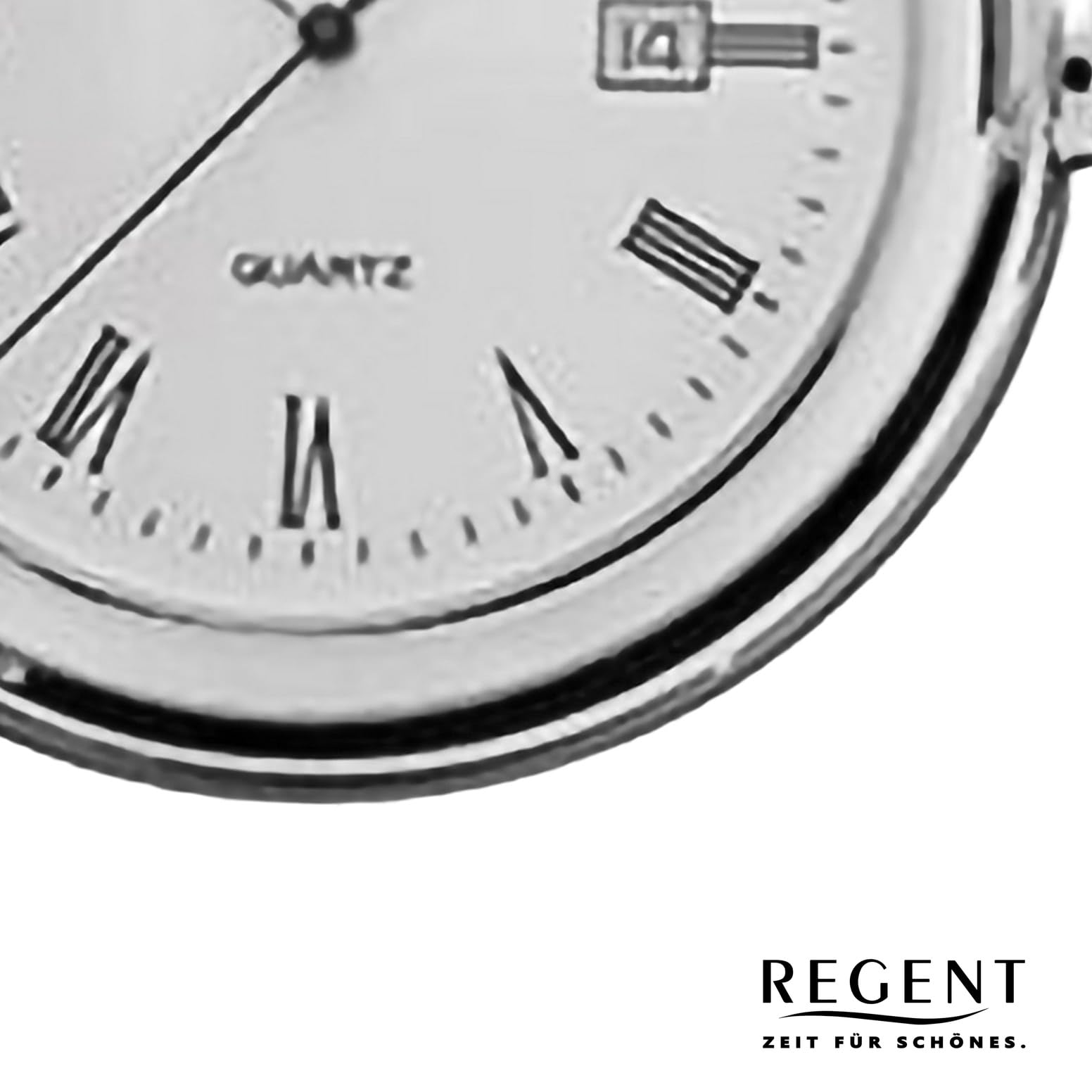 REGENT Herren Taschenuhr Savonnette Klappdeckel 47 MM Quarz Weißes Zifferblatt Römische Zahlen Datum