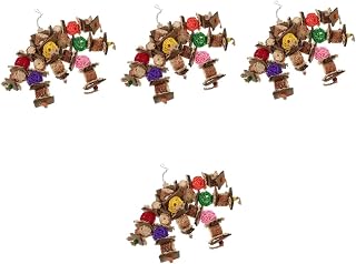 Balacoo 4 Pçs Brinquedo De Mastigar Escalada Coelho Brinquedos Para Mastigar Brinquedos De Forrageamento Para Papagaios Brinquedos De Pássaros Jogando Brinquedo De Papagaio Brinquedo Para