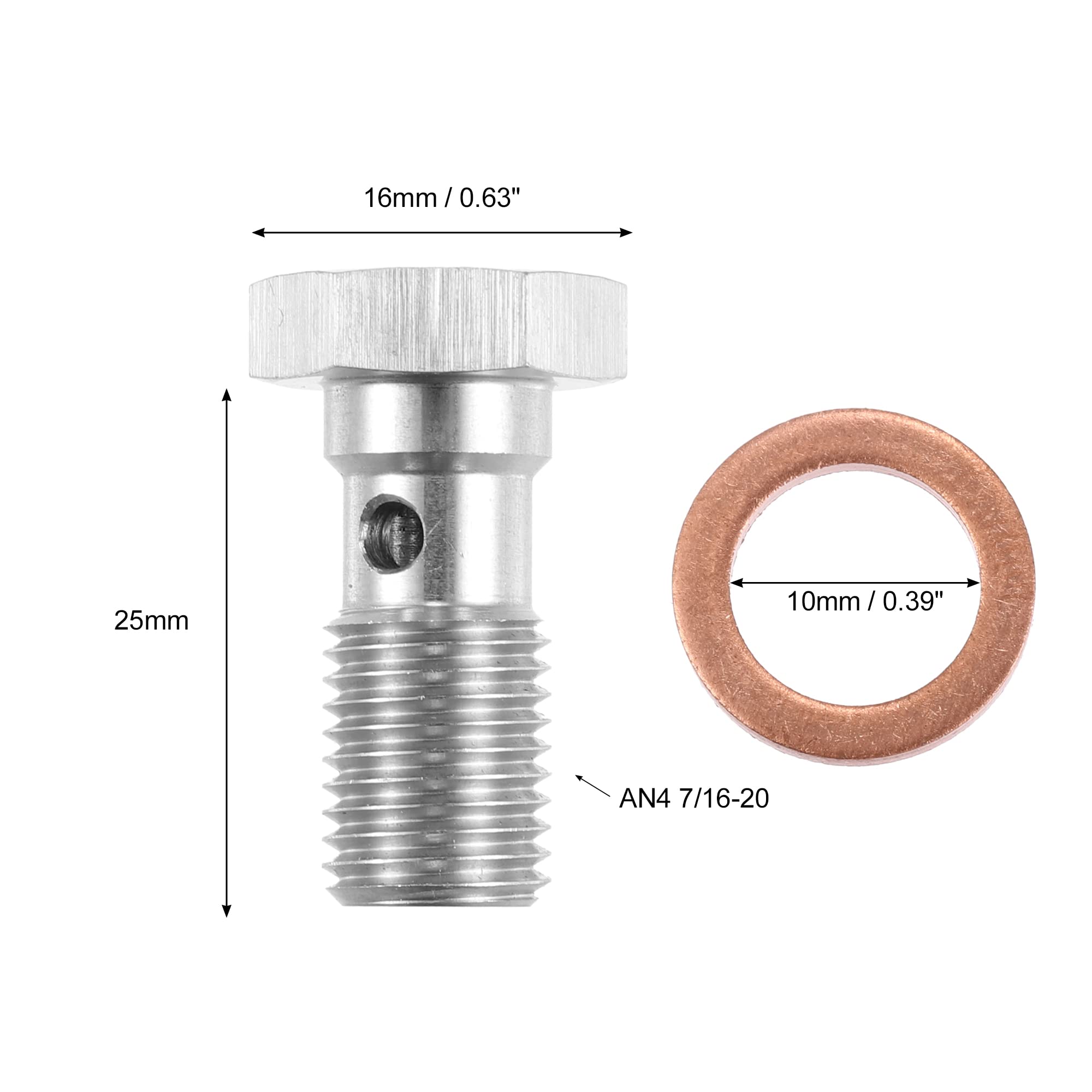 オーダー番号20250416 Amazon.com: X AUTOHAUX 2pcs Stainless Steel AN4 7/16-20
