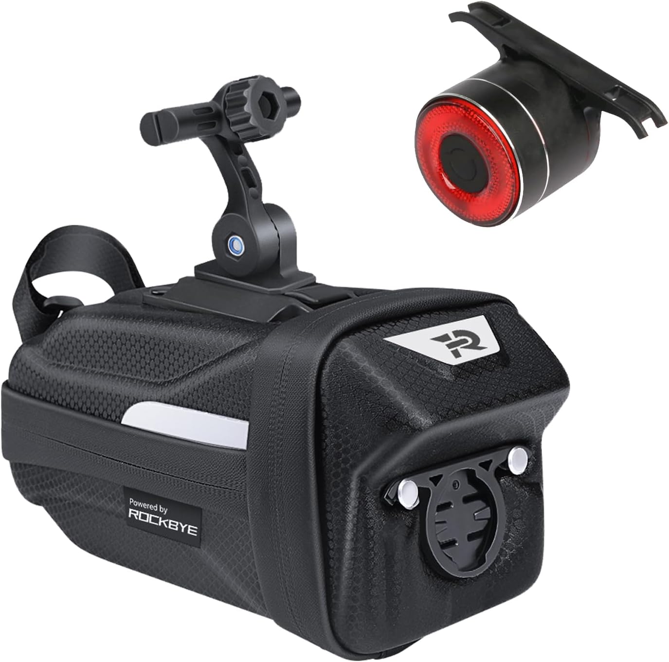 YBLNTEK Bike Saddle Bag Bicycle Seat Bag Bike Tail Light Smart Brake Sensing Rear Bike Light Set for Mountain & Road Bike