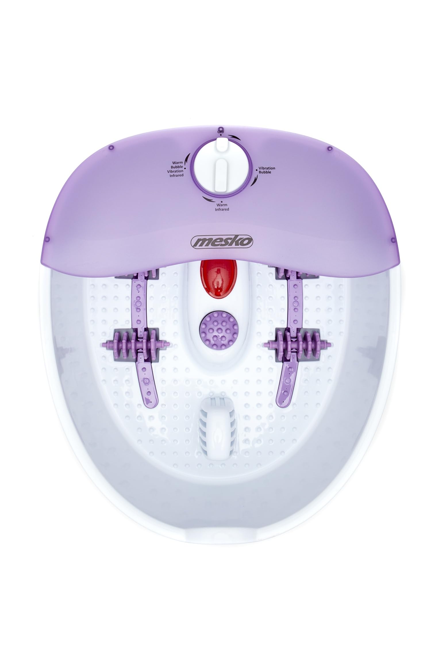 Mesko MS2152 Hidromasaje para pies, Blanco Y Morado, 36.3 x 21.5 x 41
