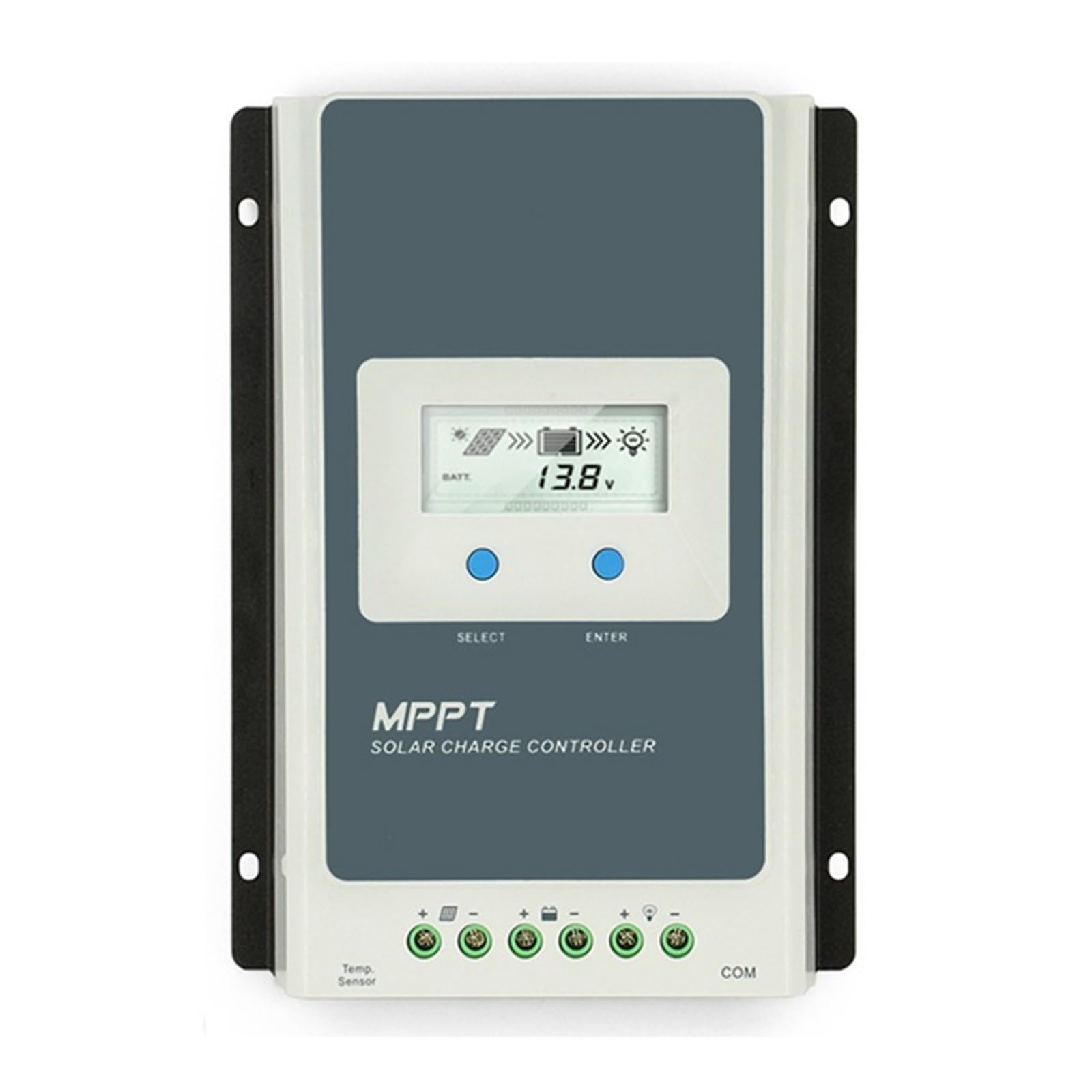 Regulador Solar Mando De Cargador Solar MPPT 40A 30A 20A 10A LCD 12V24V Regulador Automático De Alta Eficiencia For Baterías De Litio De Plomo Ácido(2210AN)