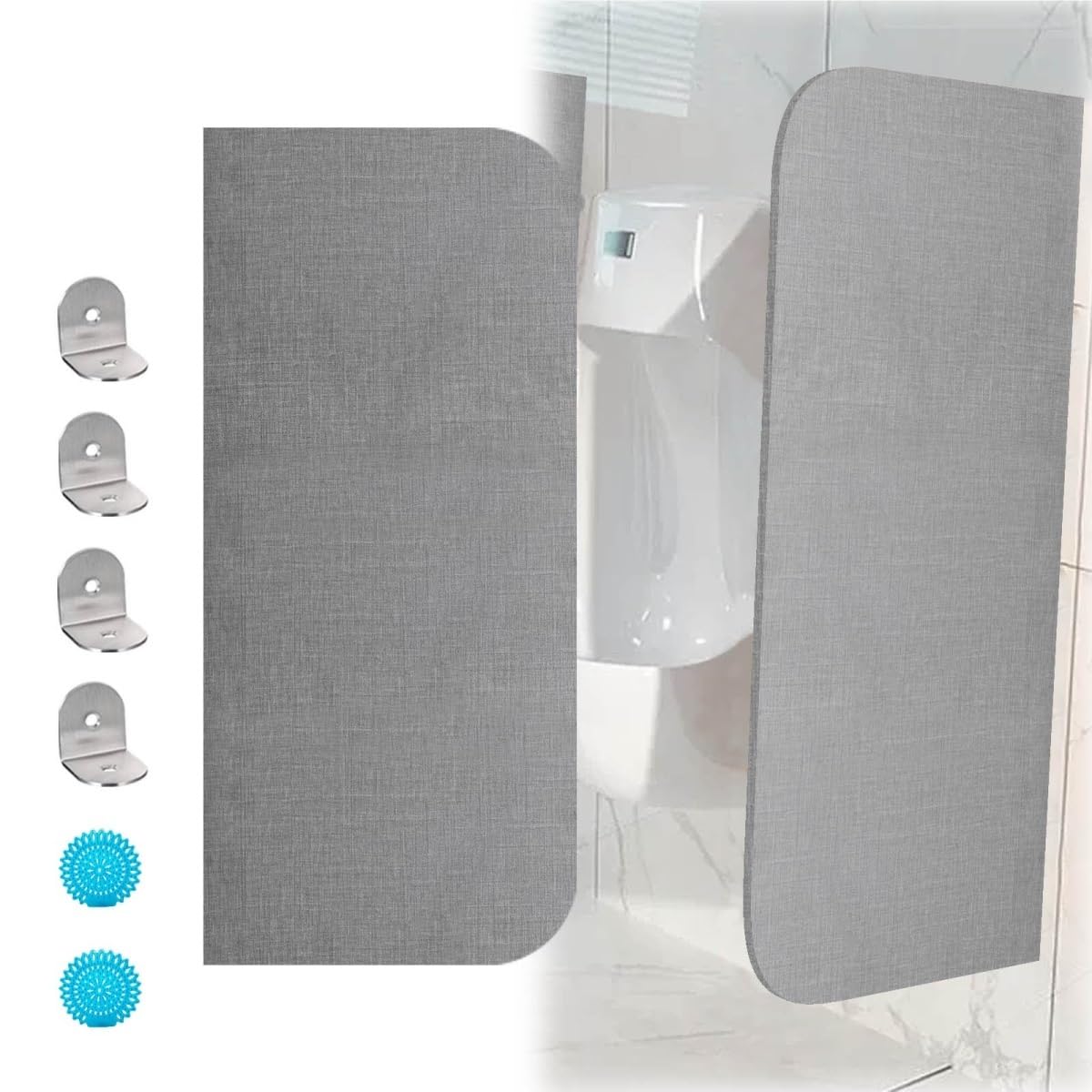 Separador de privacidad para urinarios de pared en centros comerciales