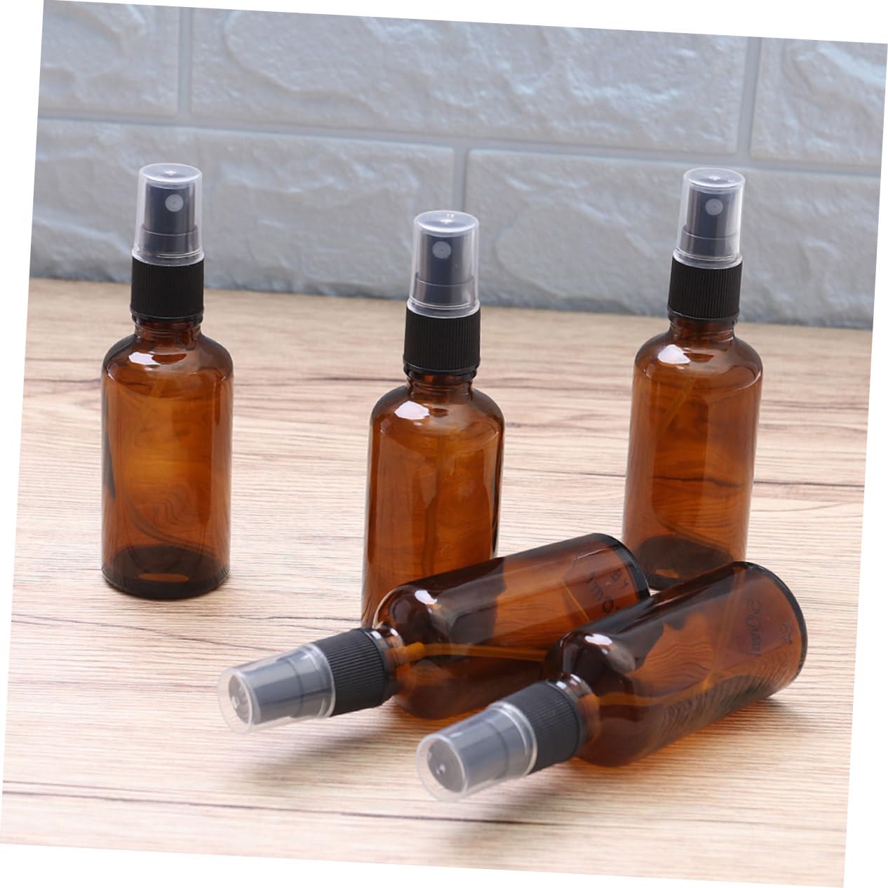 NOLITOY 10 piezas Botellas Spray Vacías de Vidrio Marrón de Recargables para Perfume Portátil Frascos Pulverizadores de Viaje Duraderos y Sellados para Líquidos