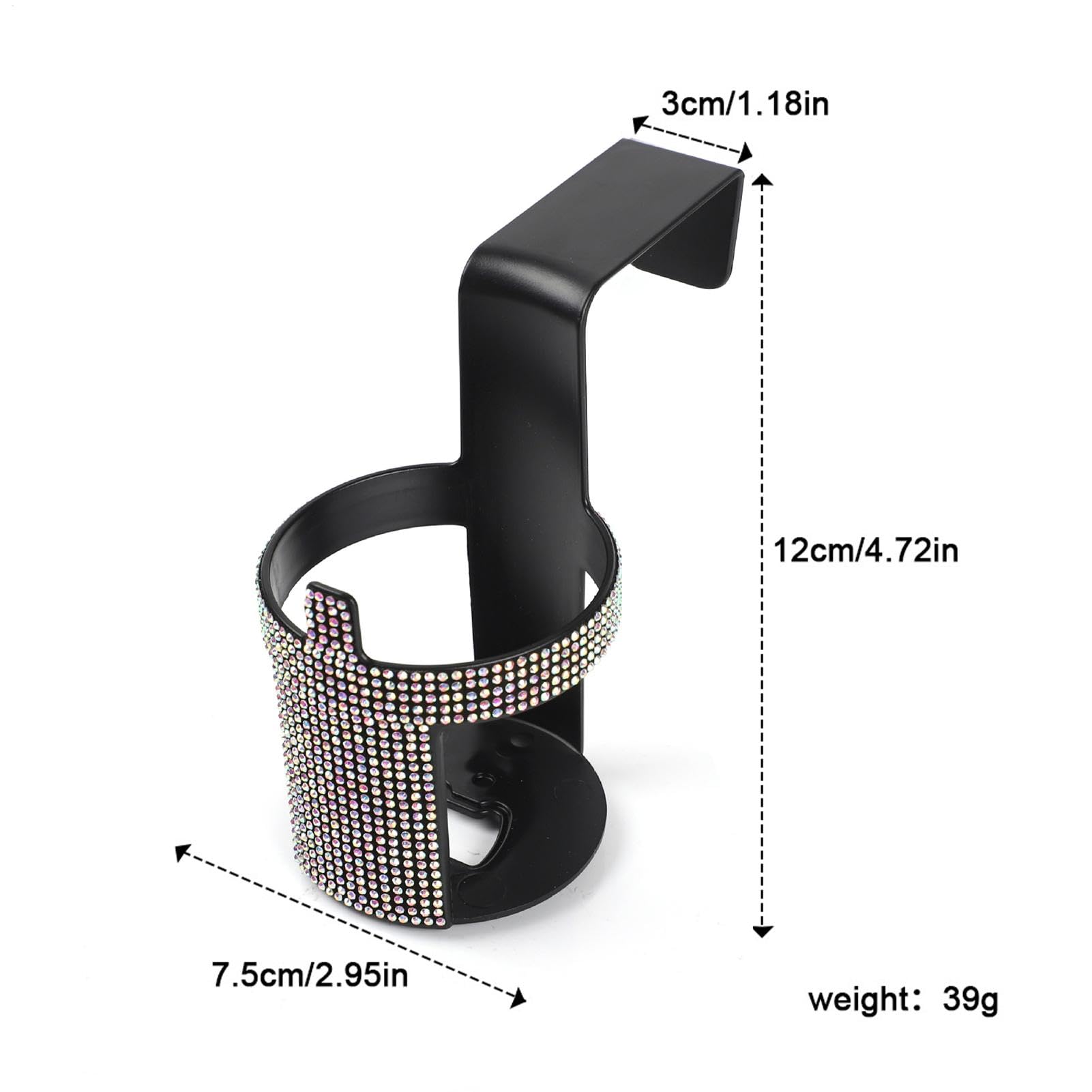 Bling Car Cup Holder, wielofunkcyjne uchwyty do picia, 1,18 x 2,95 x 4,72 cala, przeno?ny organizer kubek, b?yszczyki do psów, butelek i tumblerów