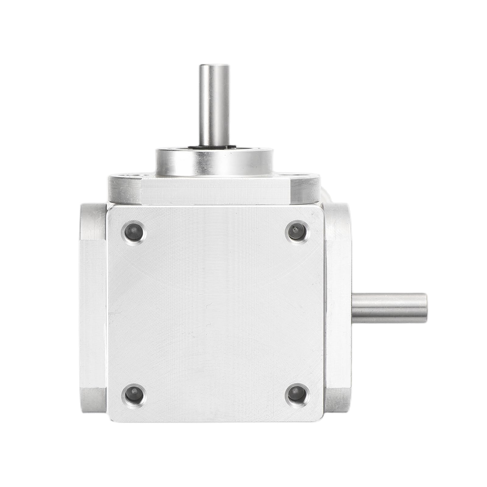 uxcell Scatola del cambio ad angolo retto a 90 gradi 1:1 albero a uscita singola sinistra 1 modulo 20 denti ingranaggi conici telaio in alluminio semplice modulo meccanico fai da te albero 6 mm, 66 x
