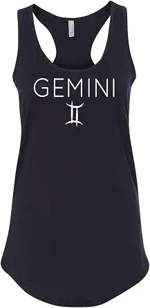 Gemini Astrology Sign Horoscope Moon Ladies Sleeveless Racerback Tank Top