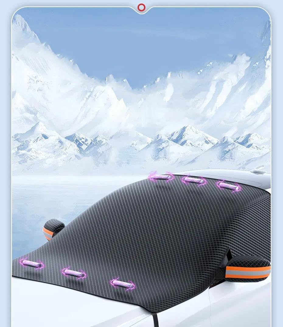 Copri Vetro Auto Ghiaccio Copertura Magnetica Parabrezza Auto Addensare Parabrezza Auto Oxford Copri Parasole Copertura Auto Impermeabile Con Nastro Riflettente Telo Macchina Antigelo