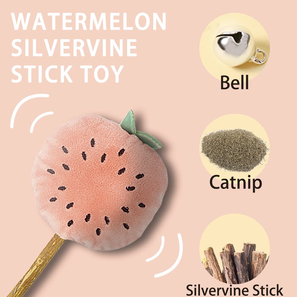 olloiig 12pcs Interactive Cat Toys Set, Squeaky Crinkle Catnip Cat Toy Pack, SliverVine Catnip Sticks and Catnip Wall Balls for Dental Health, Plush Chew Toy for Kitten Cat Giftâ€¦