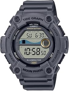 Casio WS1300H Series | Digital Watch | 100 Meter Water Resistance | LED Backlight | 1/100 SEC Stopwatch | Tide Graph | Coundtown Timer | LED Light | Multi Function Alarms | 10 Year Battery