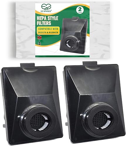 EZ SPARES 2 filtros compatibles con Rainbow E2 estilo HEPA para la serie E2, compatibles con partes R12179 y R12647B, accesorio lavable y