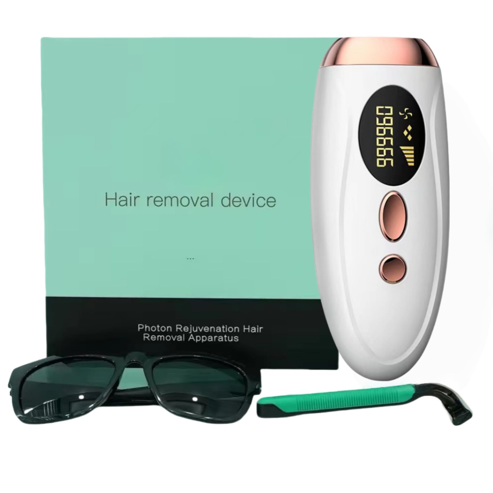 Depiladora Láser IPL con Función de Enfriamiento, 999.999 Flashes, 5 Niveles de EnergÃa y 2 Modos, Depilación Luz Pulsada Indolora para Mujeres y Hombres, Cara, Cuerpo, Axilas, Bikini