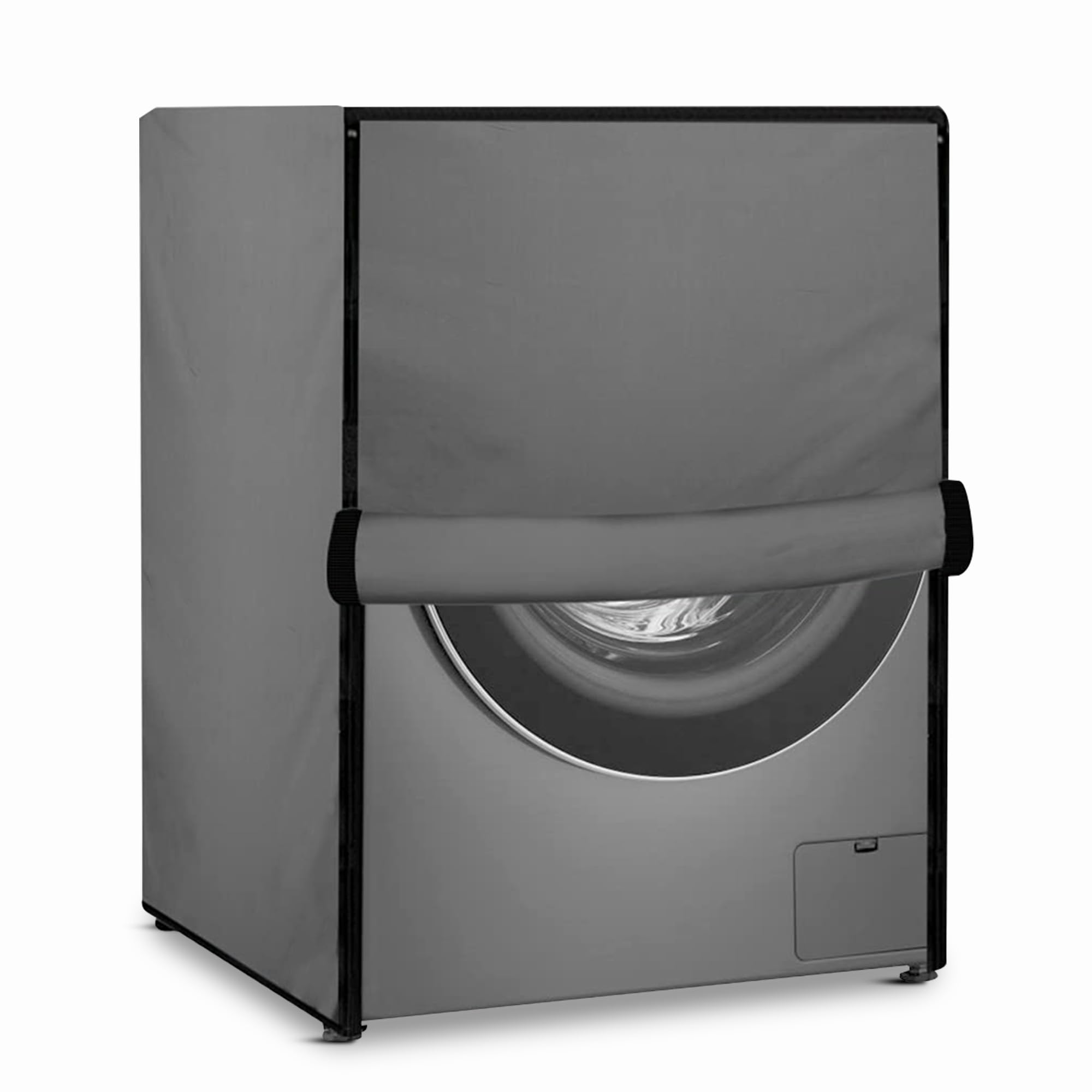 Robustt Front Load Fully Automatic Washing Machine Cover for 8 Kg, 8.5 Kg, 9 Kg, 9.5 (Grey) | Waterproof & Dustproof Polyester Fabric with Zipper | Protection Cover | 63 x 63 x 93 cms