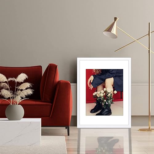 Miniatura 2 de Marco de fotos blanco de 17 x 22 pulgadas para montaje en pared de fotos de 12 x 18 pulgadas, 1 unidad