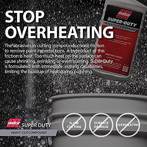 Miniatura 7 de Malco Compuesto de corte pesado súper resistente, compuesto profesional de corte, pulido y acabado, para corrección de pintura automática, detalles