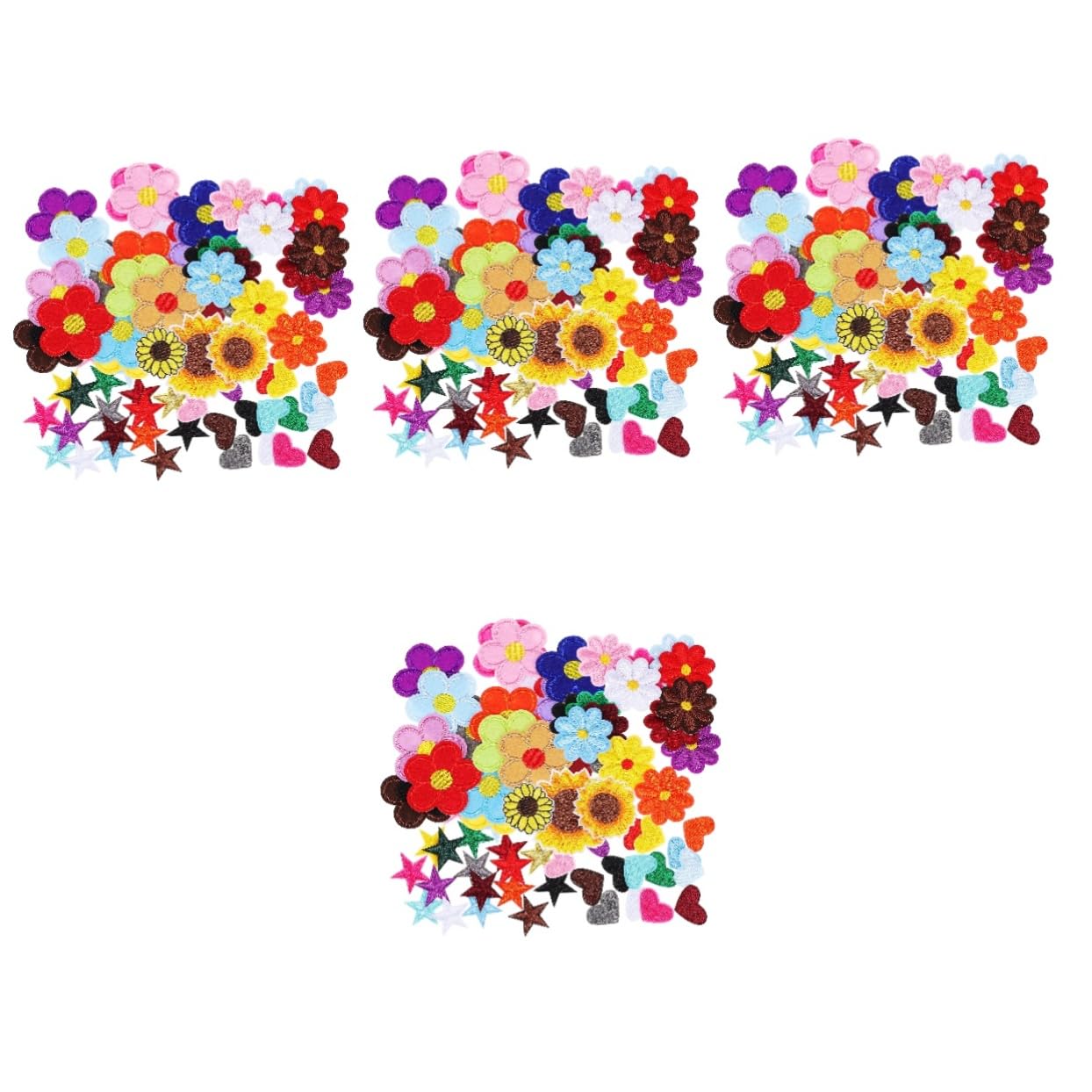 284stücke Teiliges Bunte Blumen Aufbügler Hochwertige Patches Für Kleidung Taschen Und Hüte Vielseitige Applikationen Für Kreative -projekte