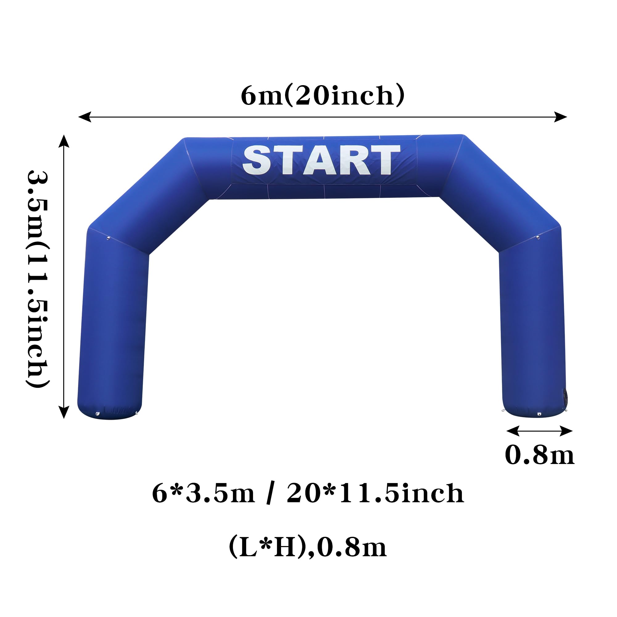 Sayok Arc gonflable en plein air arc gonflable ligne de départ gonflable course arc bannière avec souffleur d'air pour événement publicitaire (bleu)