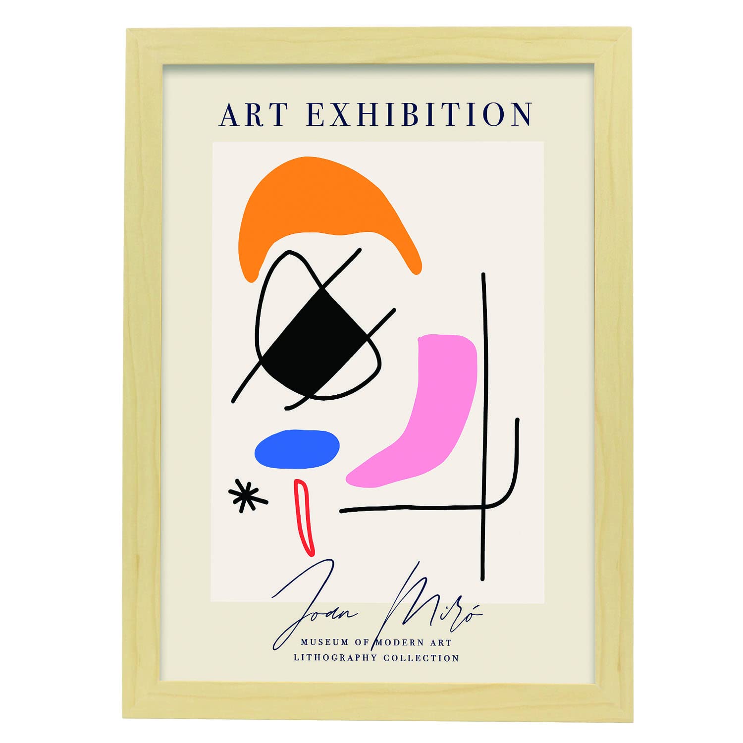 Nacnic Ensemble 6 Illustrations Joan Miró A3 - Collection Peintures Surréalisme Décoration Intérieur