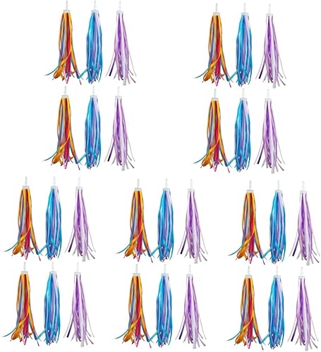 Miniatura 1 de NOLITOY 30 Pcs Bicycle Ribbon Bike Scooter Tassels Grips Tassels Scooter Grips Bicicletas para Niños Scooter for Kids Girls' Accessories Handlebar