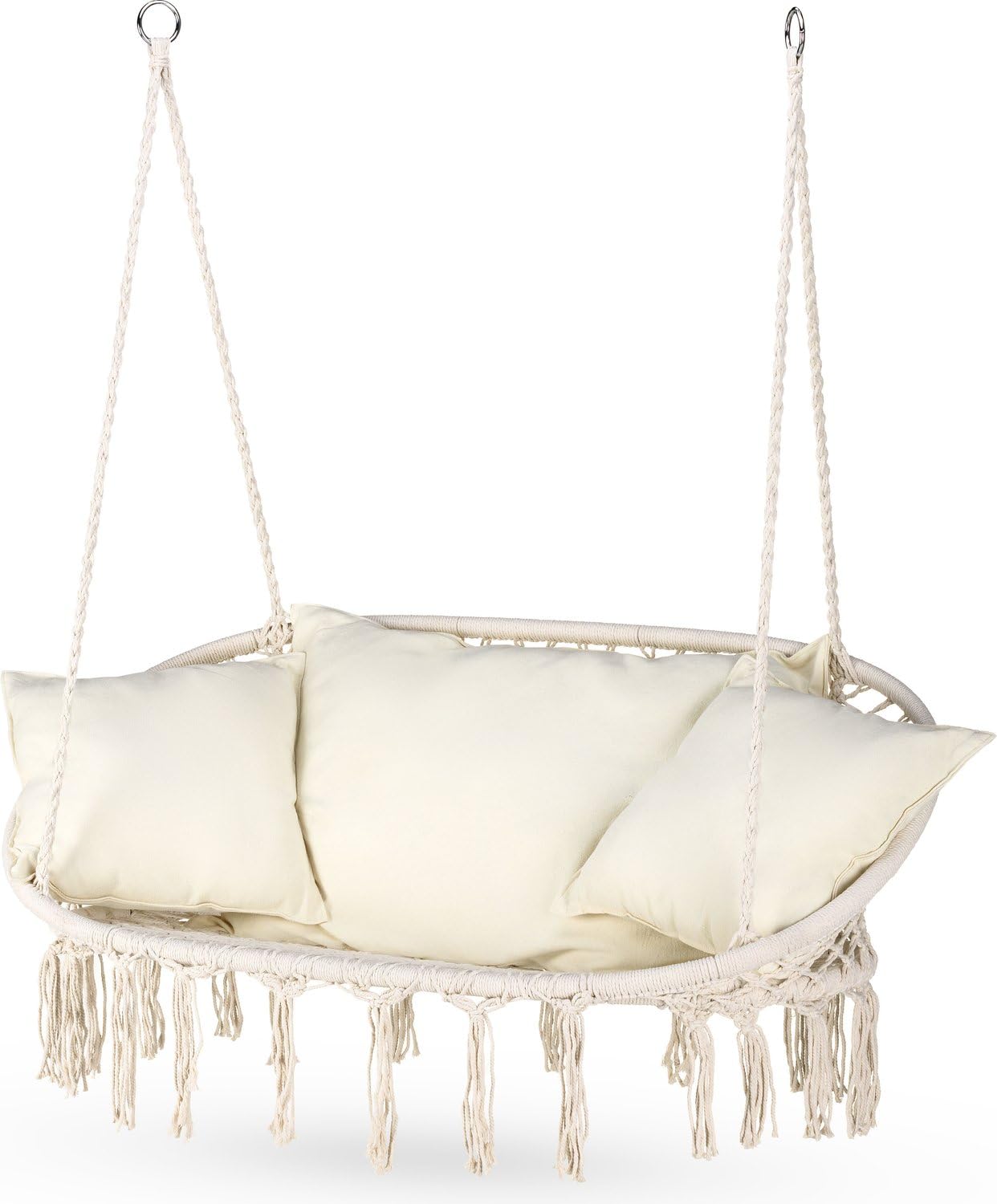 Poltrona Sospesa Doppia Boho - Portata Massima 200kg - Altalena da Interno ed Esterno
