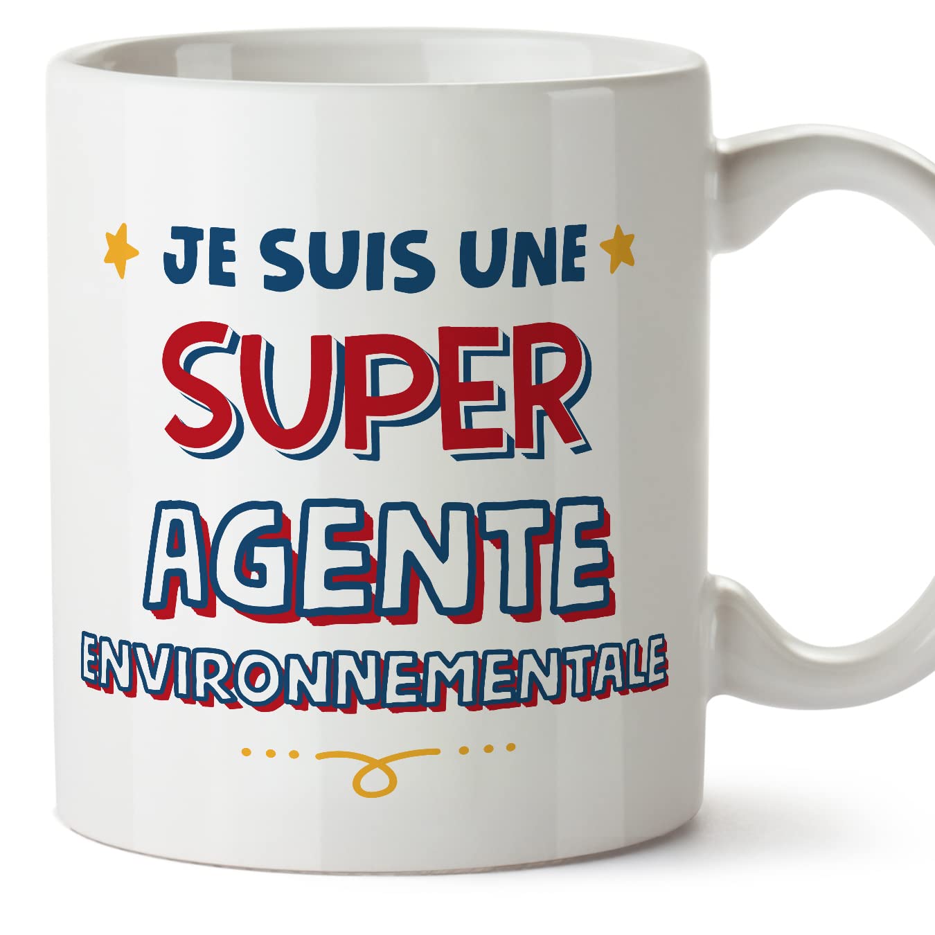MUGFFINS Environmental Agent Woman Mug - in French - Je Suis Super - Funny Gift for Colleagues - Ceramic 11oz Mug — image 1