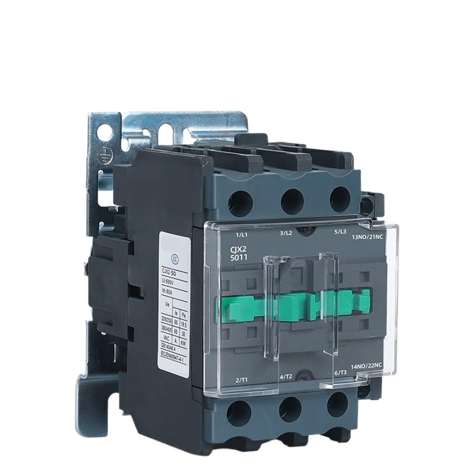 Contacteur électrique industriel CJX2-5011 triphasé avec bobine en cuivre pur 220V