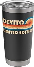 DEVITO Surname Retro Vintage 80s 90s Birthday Reunion Stainless Steel Insulated Tumbler