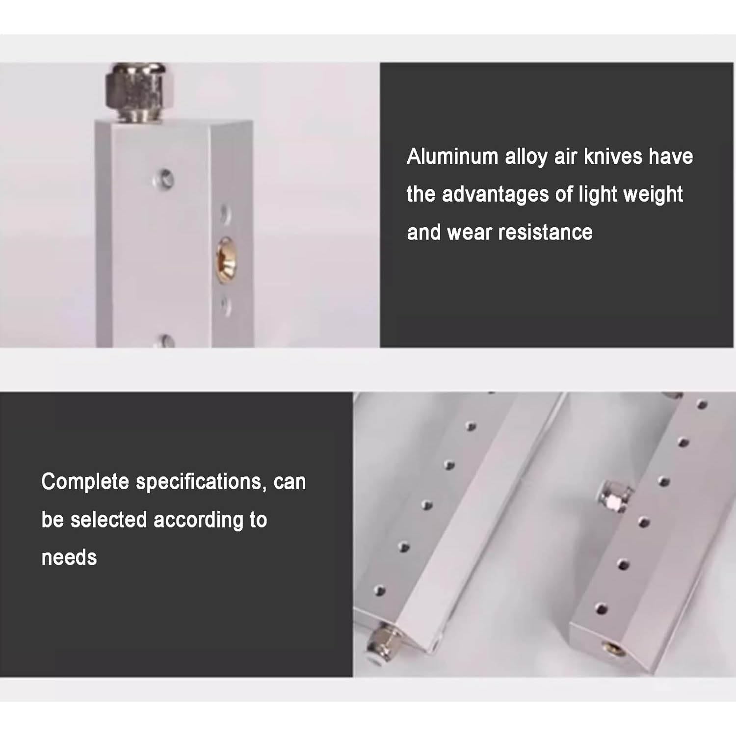Soffiatore industriale a lama d'aria - Lama di soffiaggio della polvere in alluminio per la rimozione di polvere e acqua nelle linee di produzione, compatibile con compressori d'aria per