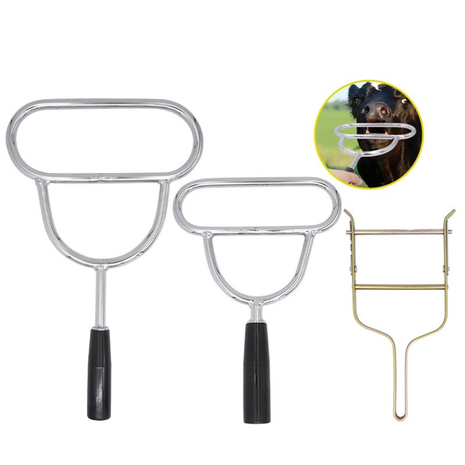 Abridor de boca de metal para cerdos, ganado, ovejas, espéculo dosificador veterinario para granja y clínica, equipo veterinario sanitario de metal