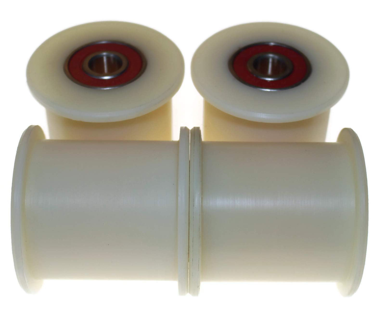 Sachet de 4 cales de courroie en nylon 60 mm diamètre 50 mm rainure 12 mm roulement usiné avec précision dans l'UE (60-50-12)
