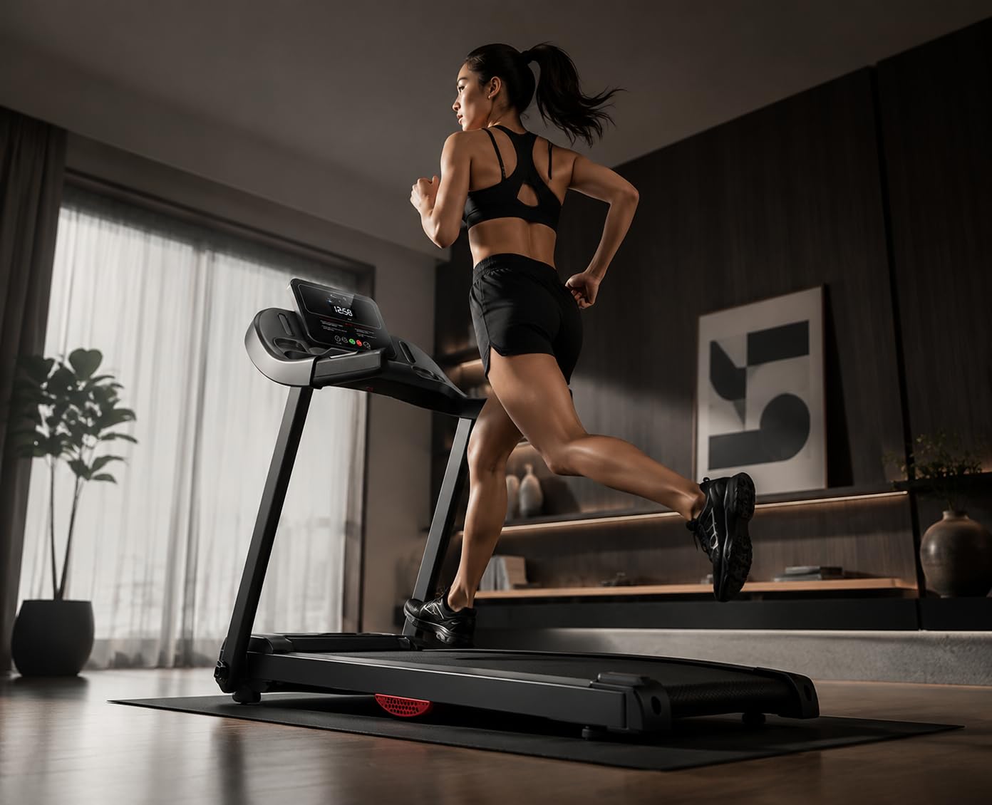 Xyphoril Cinta de Correr Plegable con Inclinación Manual 15%, Motor Brushless 3.0HP, Velocidad 14KM/H, Superficie de Carrera 102×39CM, 12 Programas, Sensor de Pulso, Capacidad 140KG