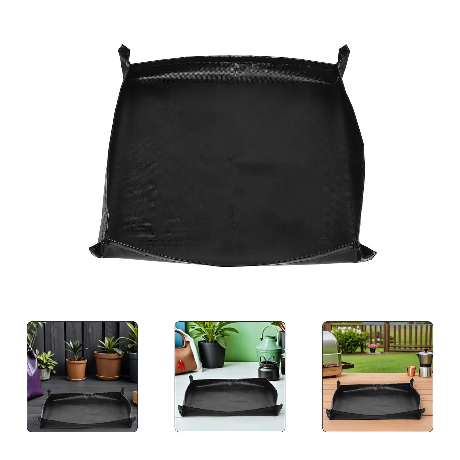 Sewroro Tapete para Barbacoa Ignífugo de Silicona Negro, Estera Térmica Resistente al Calor, Reutilizable para Parrillas de Gas, Carbón y Eléctricas, Adecuado para Camping y Exteriores
