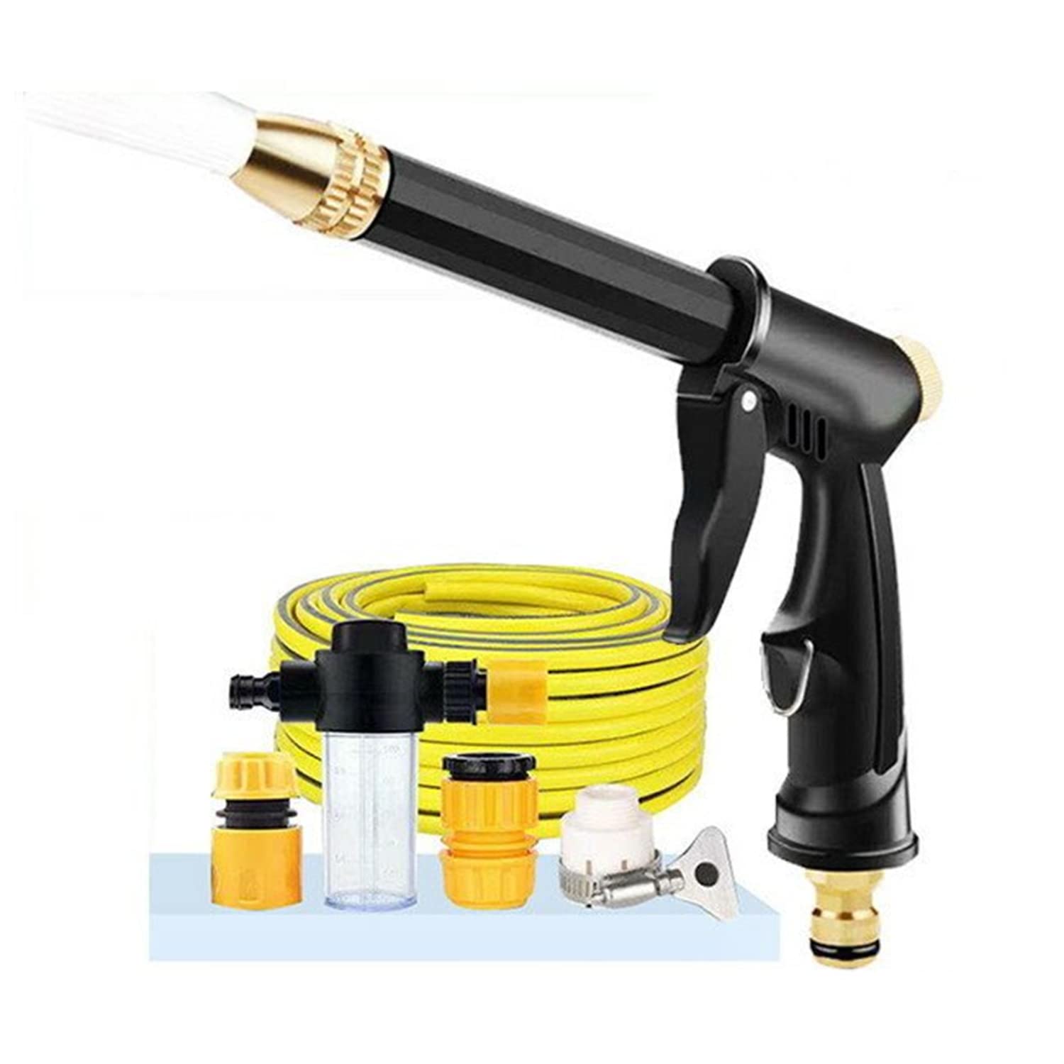 Amazon | 洗車 ホース ノズル付き 散水ホース 伸びるホース 高圧 4