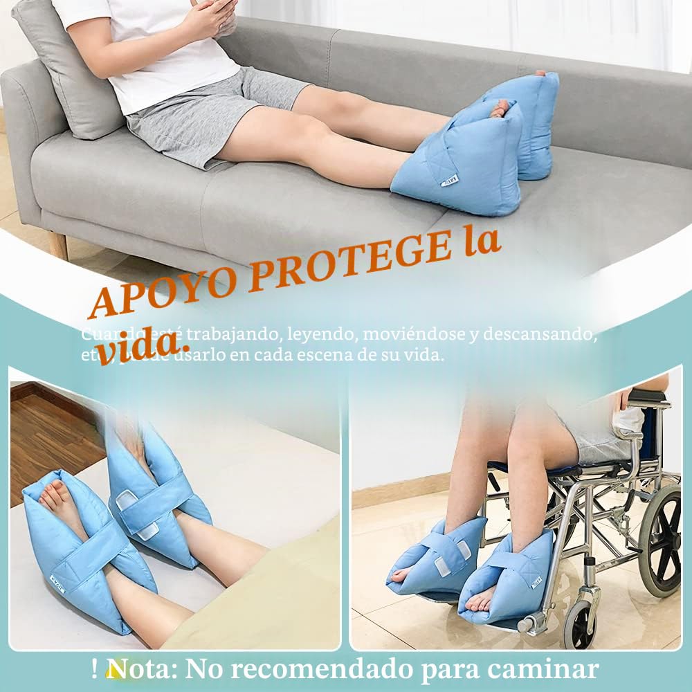 NEPPT Taloneras Antiescaras Par de Almohadillas, Taloneras Para Escaras, Protector Talones, Protector de Pie,Talón o Codo, Alivio de Presión del Dolor de llagas y úlceras