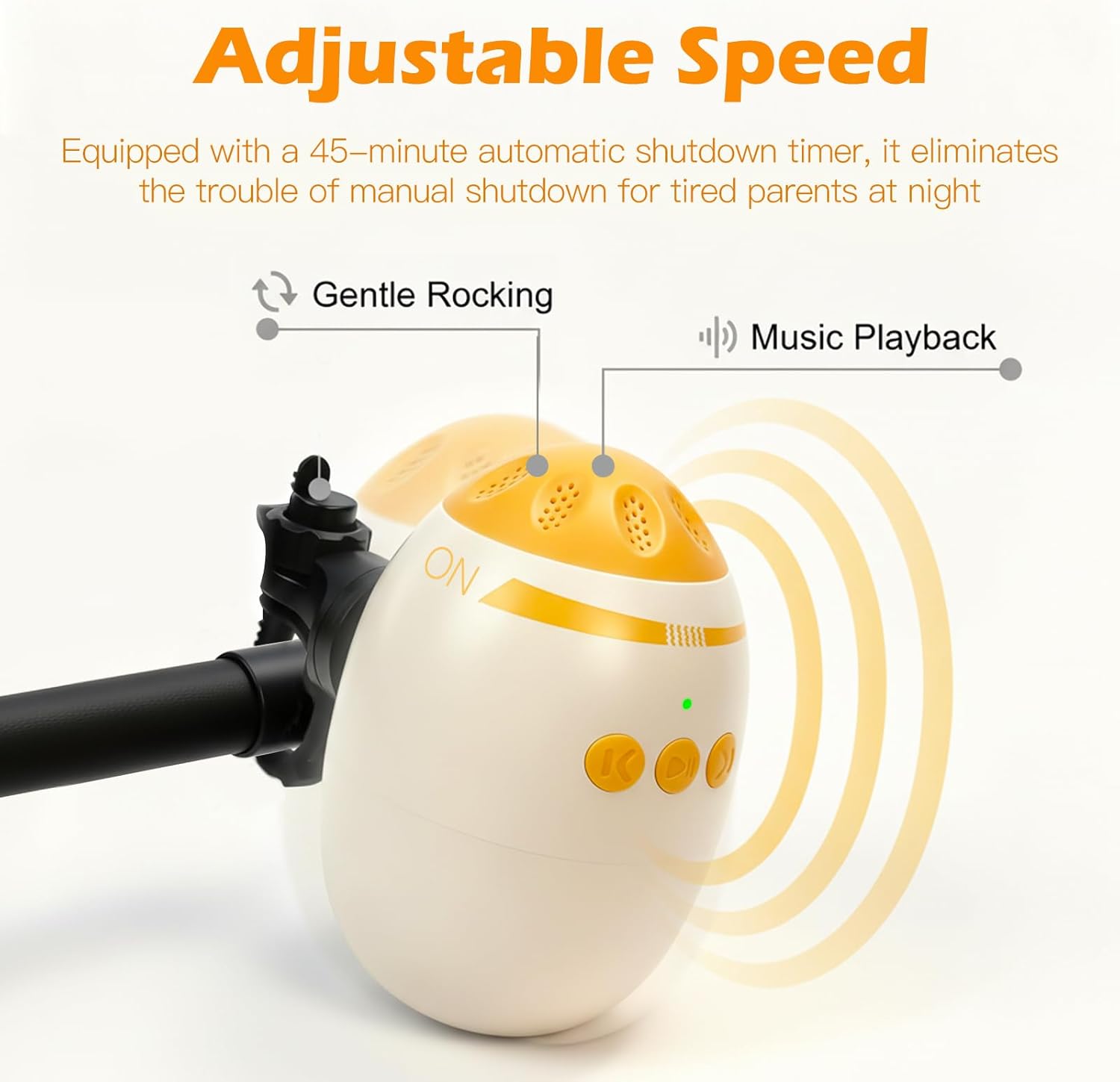 Baby Stroller Rocker, Hands-Free Bassinet Rocker Device with Vibrating Baby Sleep Soothe for Universal Strollers and Cribs
