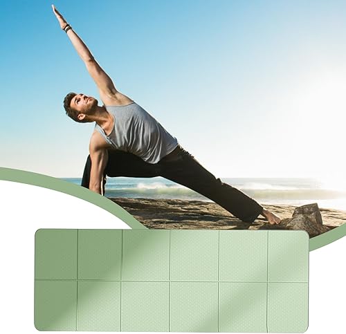 Miniatura 2 de Foldable Yoga Mat  Lightweight Gym Mat - 72 x 24 x 0.1 Inch Workout Pad for Yoga, Pilates, Stretching, Floor & Fitness Workouts