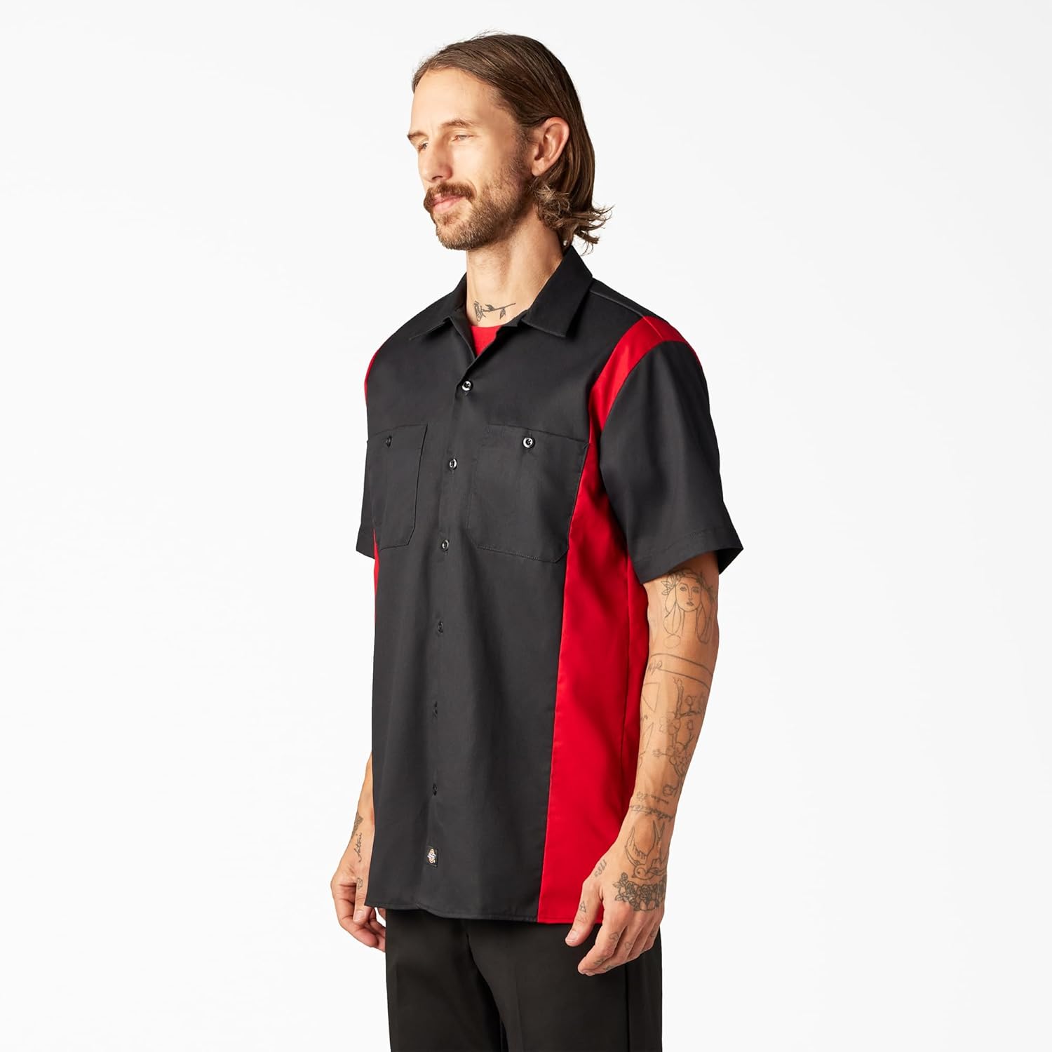 Dickies Mens Two-Tone Short Sleeve Work Shirt - Image 3