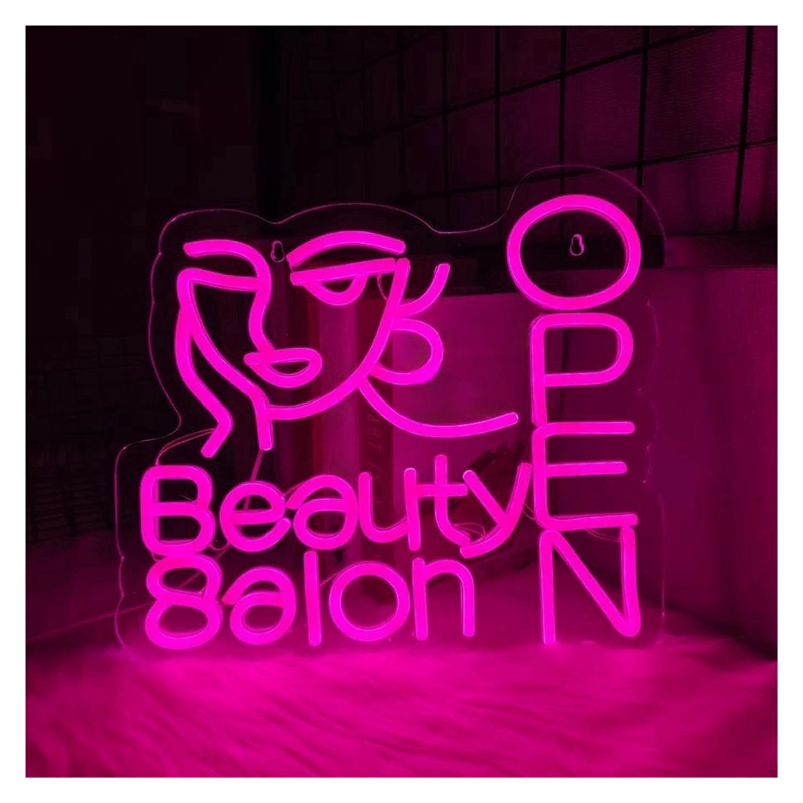 LEMST Signs Lamp Beauty Salons Open Neon Sign Light USB Powered for Salon Studio Nail Studio Room Decor 35cmx30cm