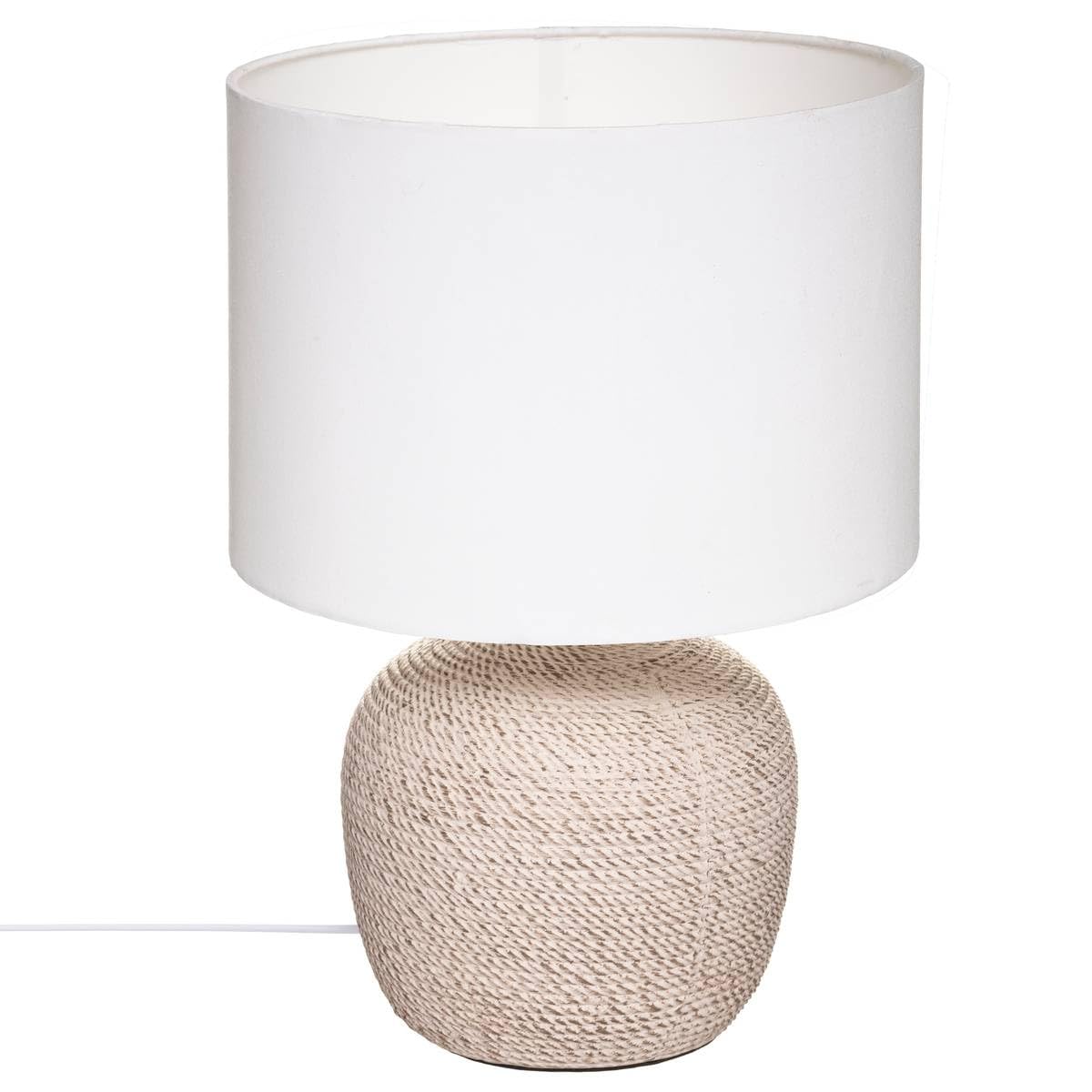Atmosphera - Lampe Davia - beige et blanc - céramique H40 cm
