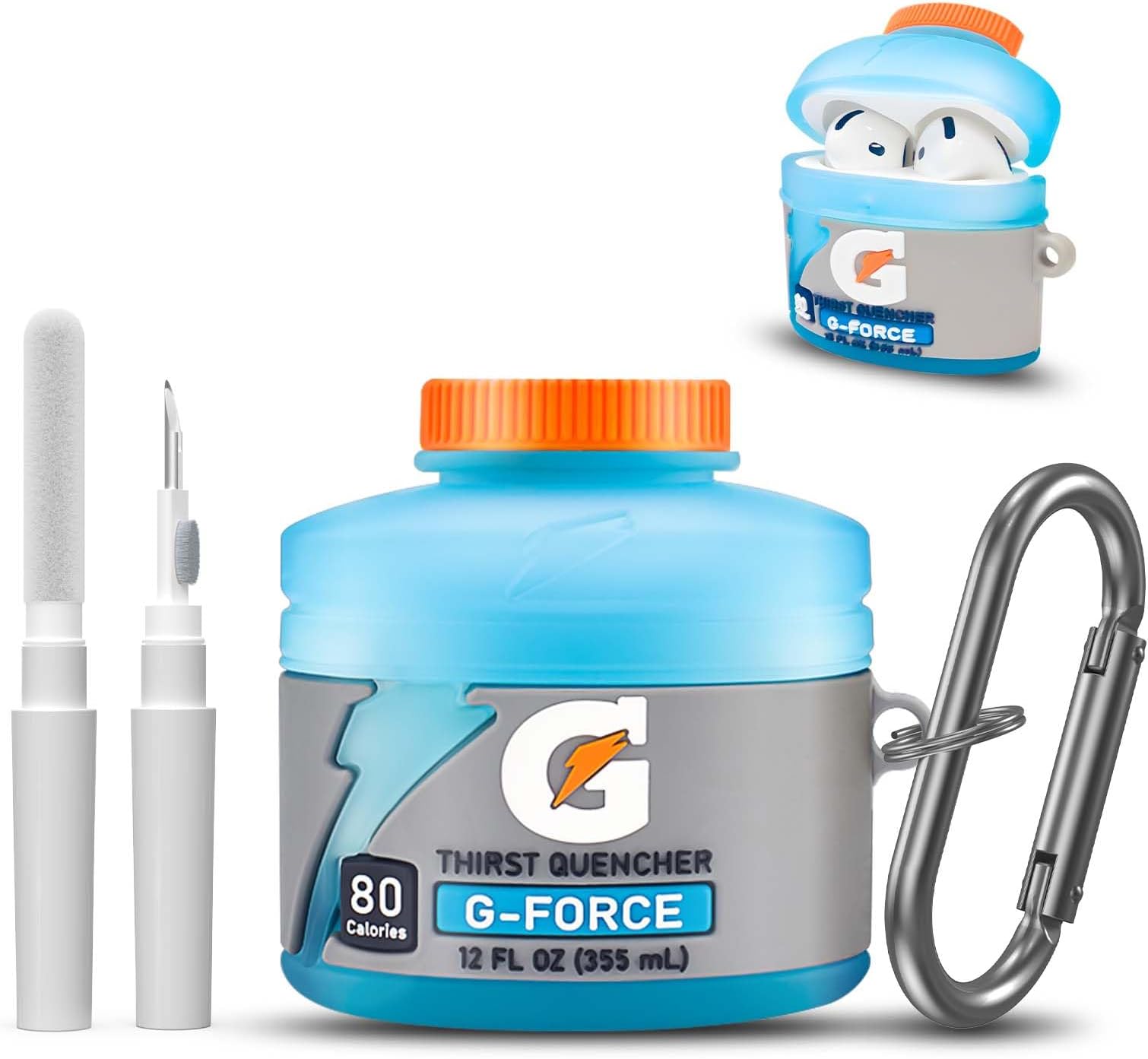 Toyuma Cute Kawaii AirPods 4 Case - 3D Soft Silicone Cover With Keychain & Cleaner Kit