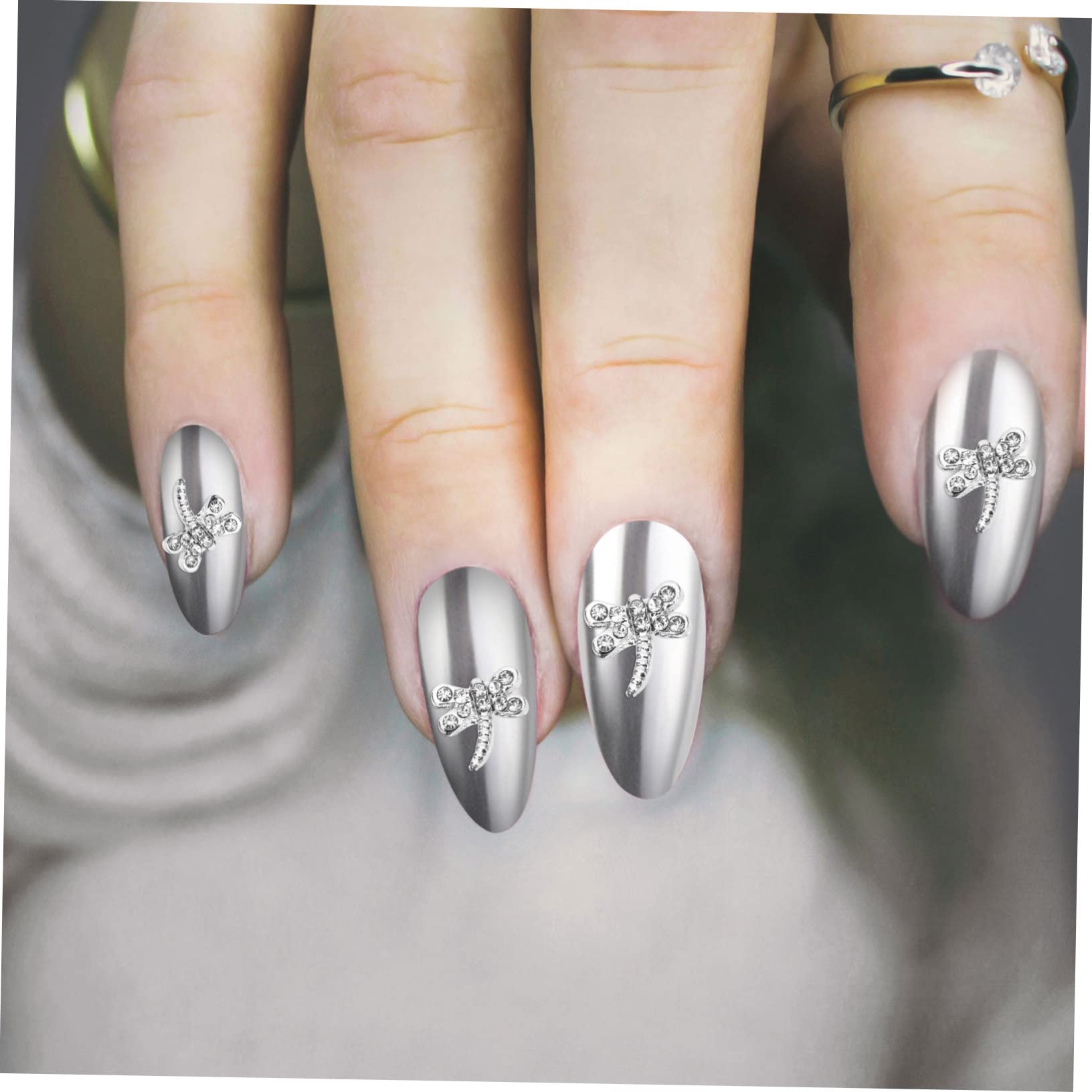 5 Set Ciondoli Per Unghie Libellula Con Decorazioni Per Nail Art Charms Brillanti Per Manicure Te 20 Pezzi*5