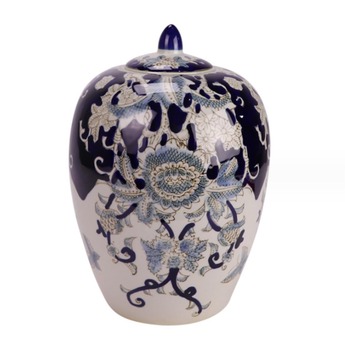 Ginger Jar Ceramic Vase Porcelain Lidded Ginger Jar Vase For Floral Decoration Centerpiece Living Dining Room Decorative Jar Storage Jars