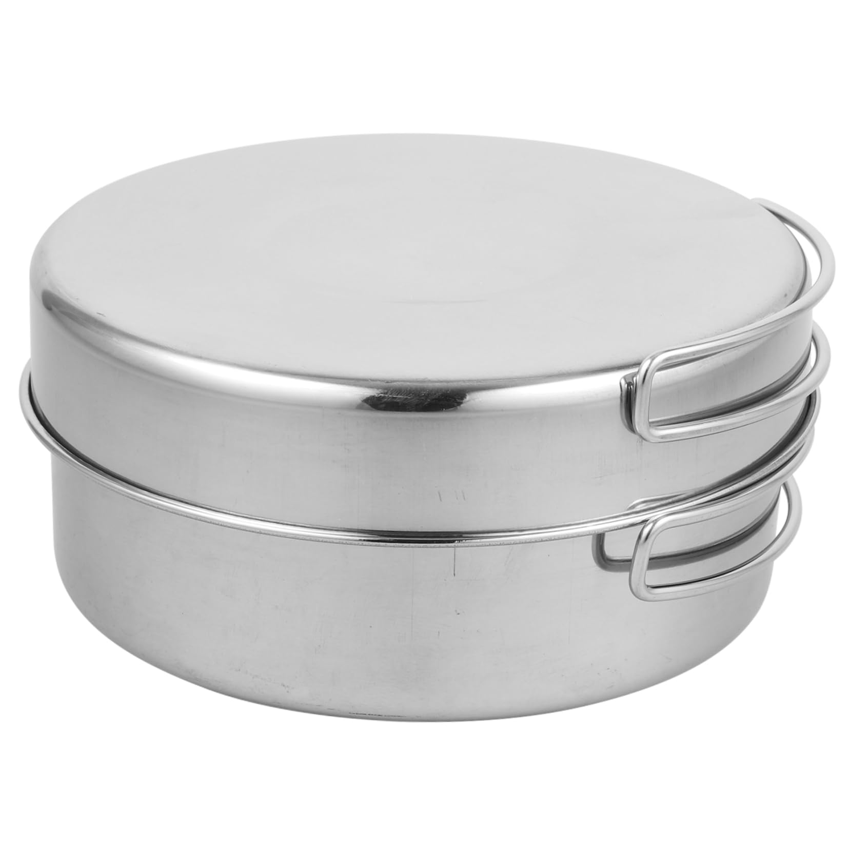 BESTonZON Marmite en Acier Inoxydable pour Camping Randonnée Accessoires De Camping Ustensiles De Cuisine Légers Casseroles Kit De Cuisine Pliable Survie Petites Casseroles