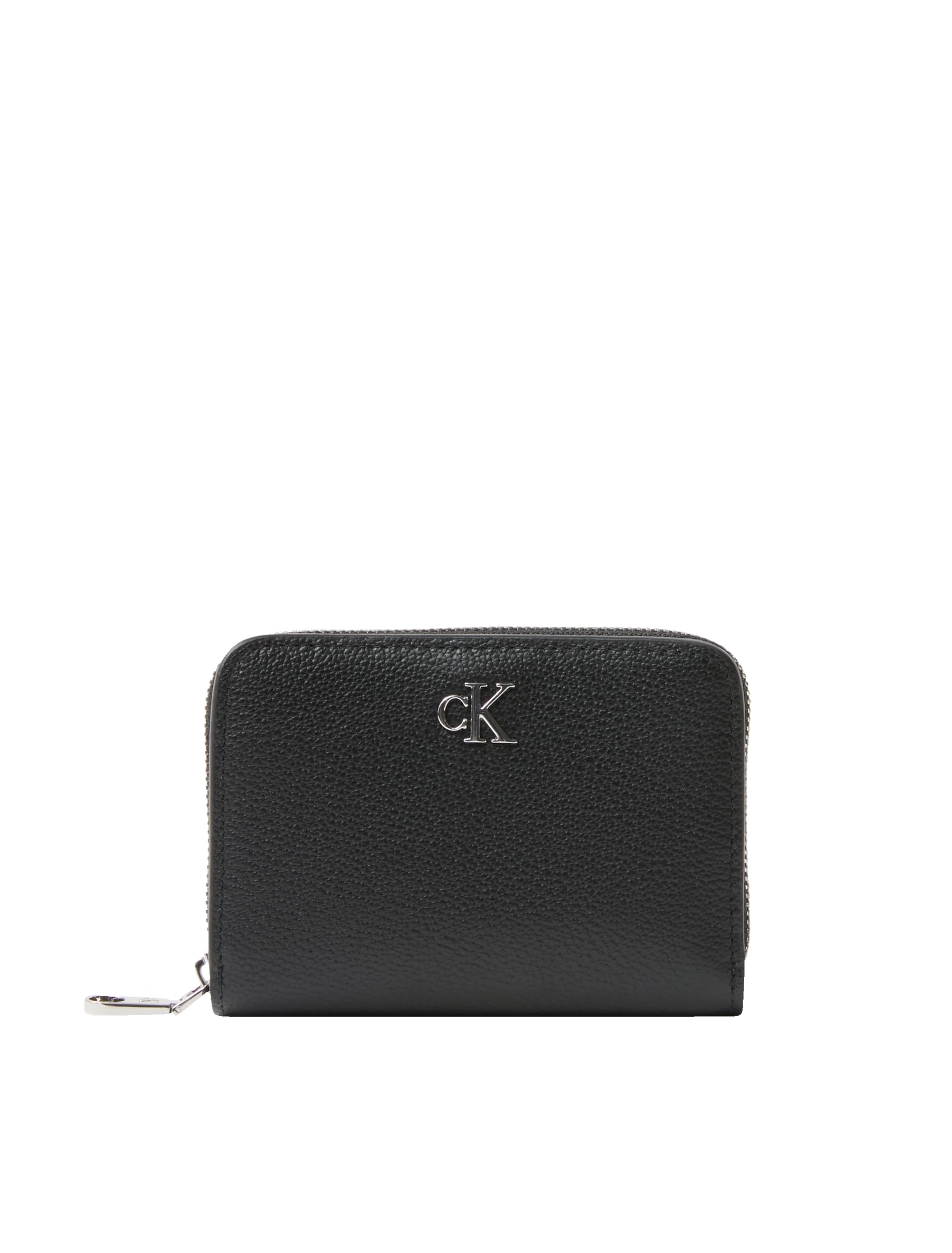 Calvin Klein Women's Black Leather Wallet With Zip Pocket