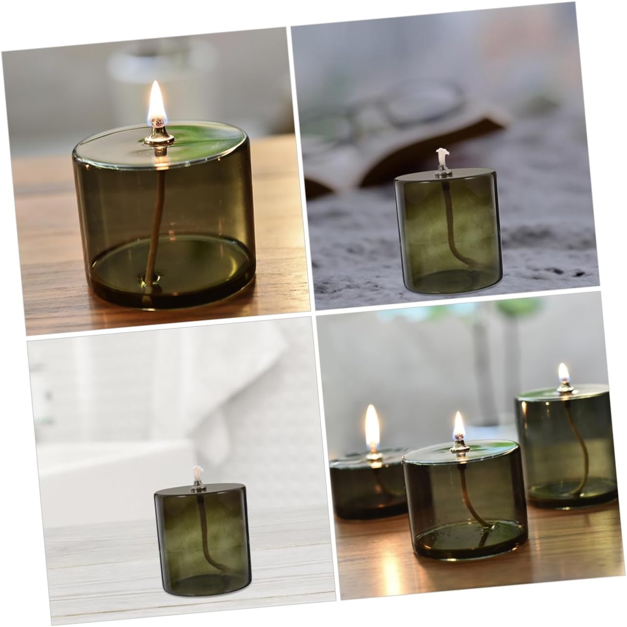 ORFOFE 3Pcs Glass Oil Lamp Elegant European Inspired Decorative Home Ornament for Indoor Use and Easy to Maintain Kerosene Lanterns for Weddings and Special