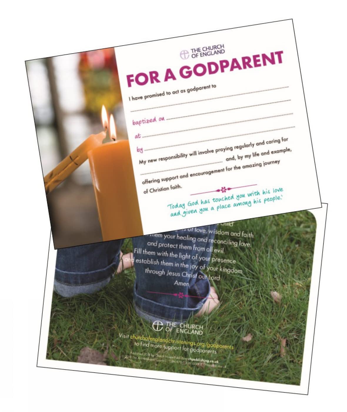 Godparent Certificate: Pack of 20