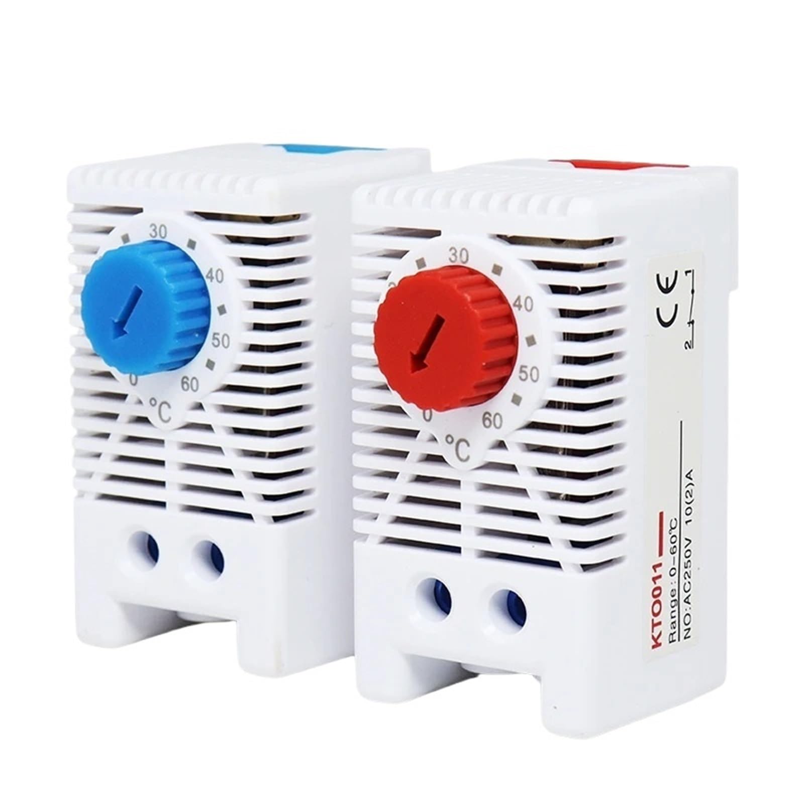 KTS011 KTO011 Termostato su guida DIN Interruttore meccanico NO NC Termoregolatore for armadio Raffreddamento Riscaldamento Regolatore di temperatura 220v(KTS011 NO -20-40)