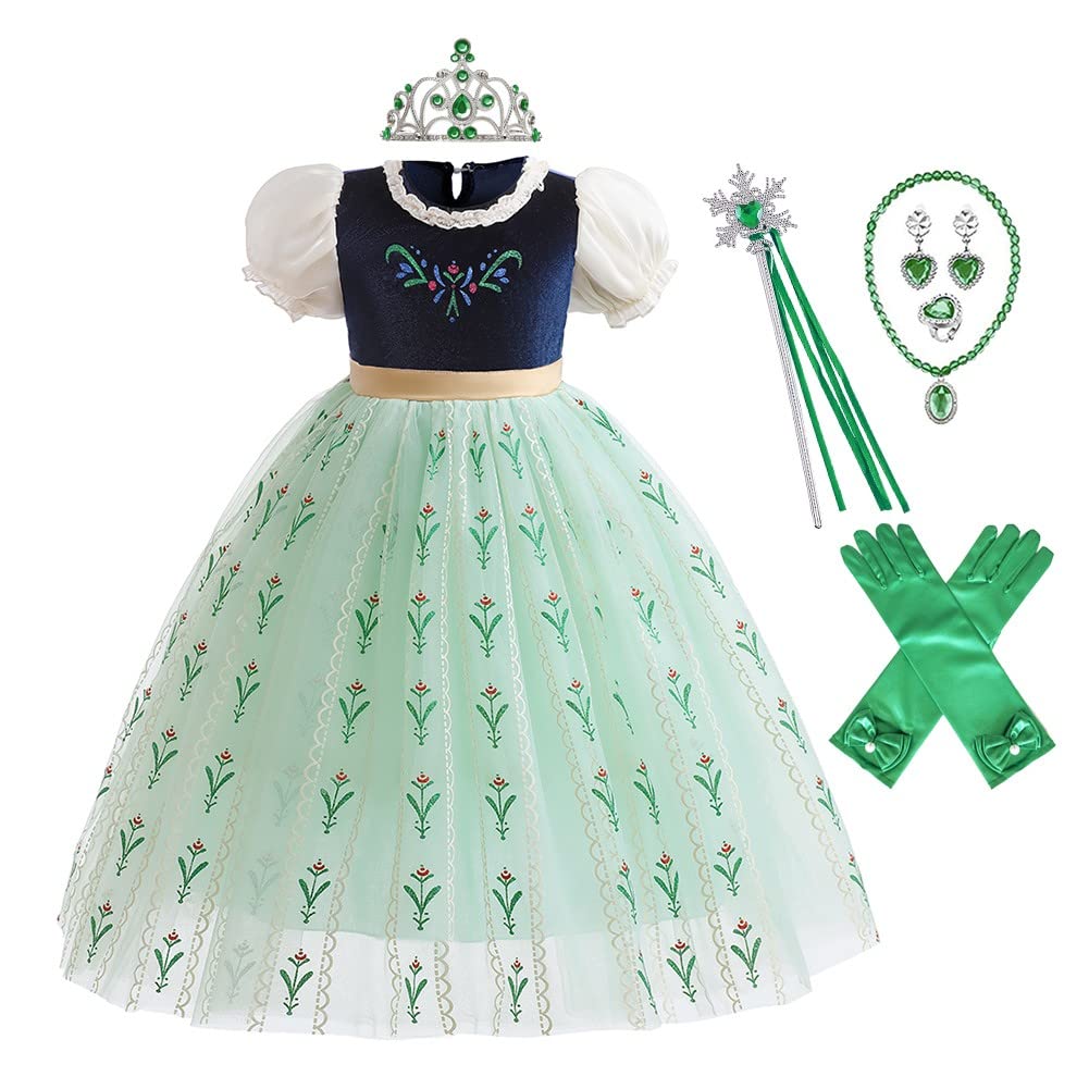 Costume Anna Frozen da principessa per adulti vestito completo carnevale cosplay