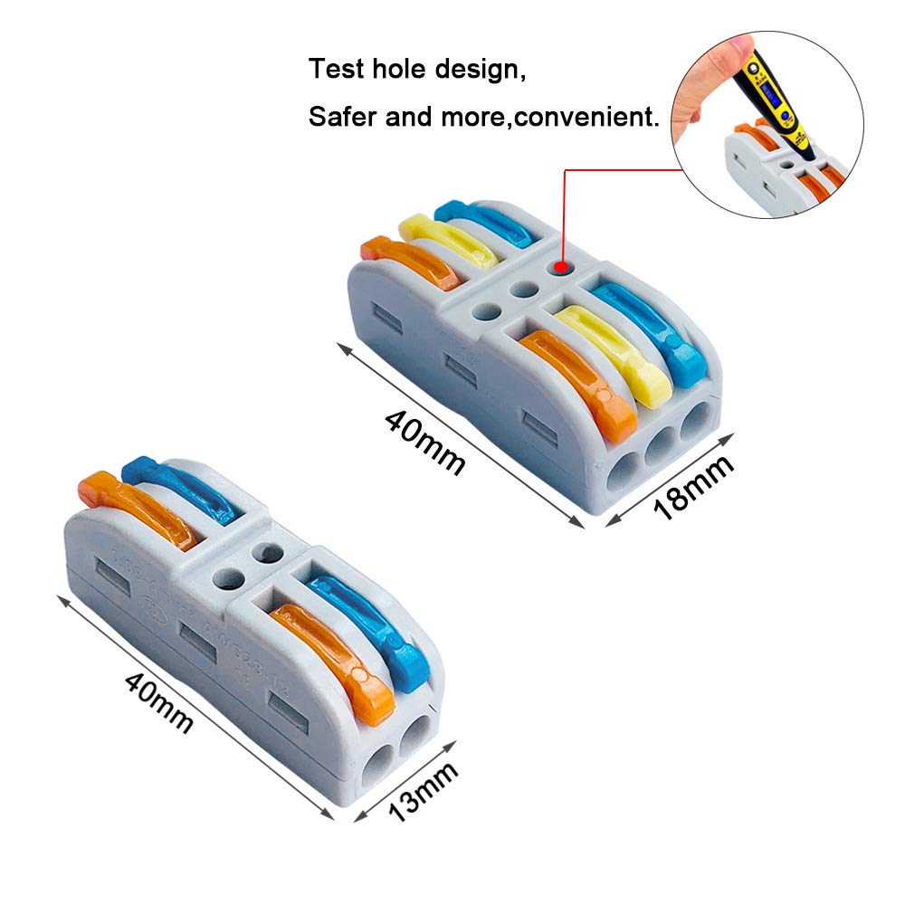 30 Pièces Levier-Écrou Fil Connecteurs Set Conducteur Compact Fils